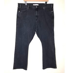 Signature Levi Strauss Sz: 18 W34 Heritage High Rise Kick Boot Jeans Black Wash‎